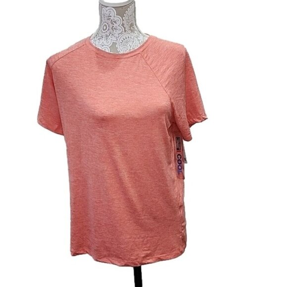 32 Degrees Athletic Top Cool Orange Workout Short Sleeve NWT Women's Small - Picture 1 of 5